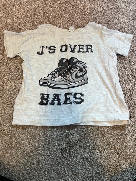 Other - Kids Gray Graphic Tee with Sneaker Print